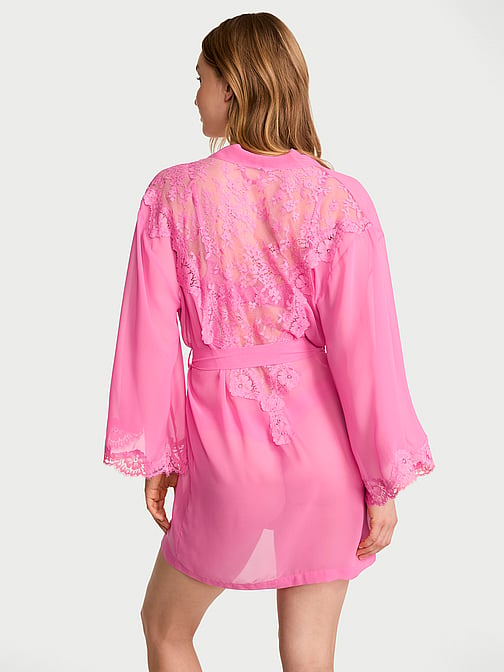 Nuisette Babydoll Noire En Dentelle Victoria's Secret - Taille 34C - Transparente - Occasion Très Bon état