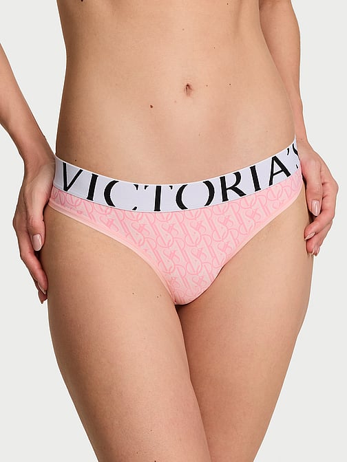 Culotte String Victoria's Secret En Maille Florale Rose - Taille S Neuve Avec étiquettes