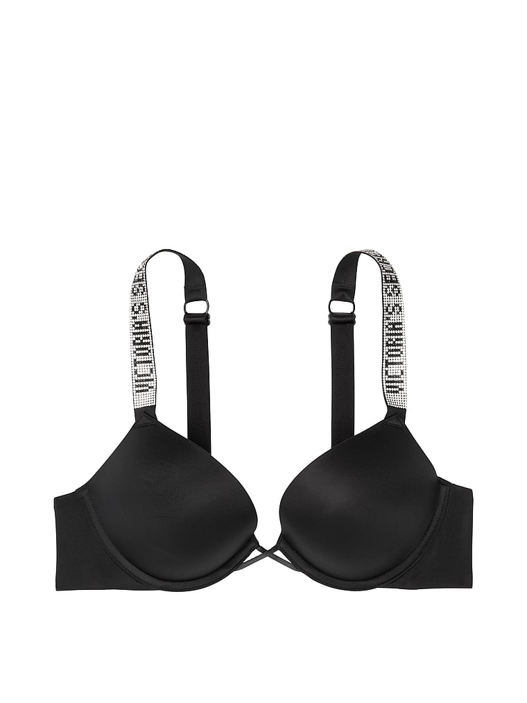 Soutien-gorge Bombshell push-up en dentelle à lanières brillantes effet +2 tailles de bonnet - Bras - Victoria's Secret
