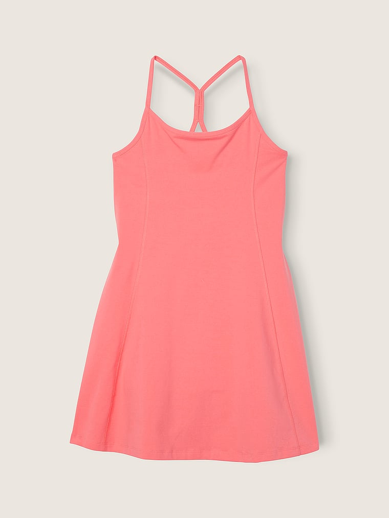 PINK Cotton Active Dress, offModelFront, 4 of 5