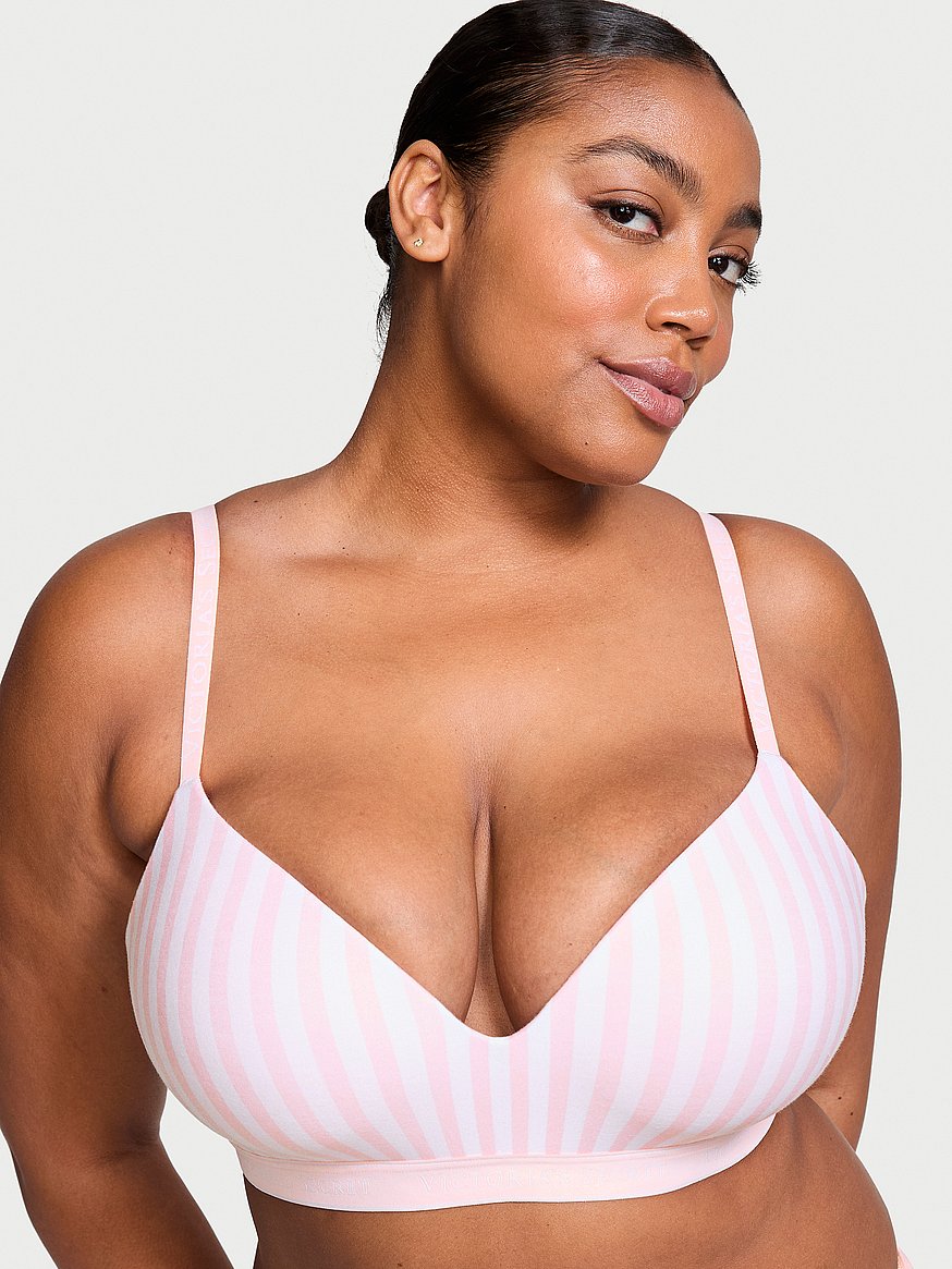 Soutien-gorge Coton Victoria's Secret - Sans Armatures, Triangle, Imprimé Animal, Taille 32B, Occasion