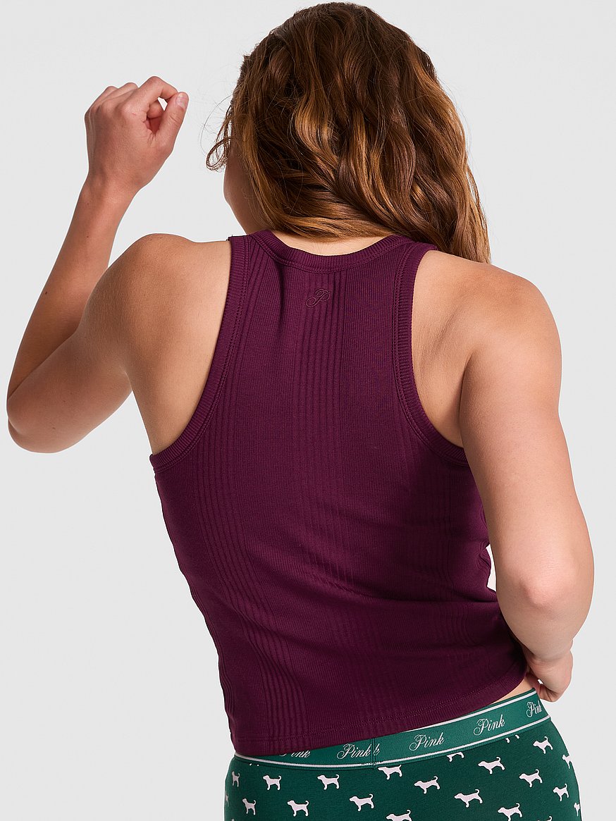 Débardeur Victoria's Secret Bleu En Coton - Taille XS, Jamais Porté, Coupe Décontractée