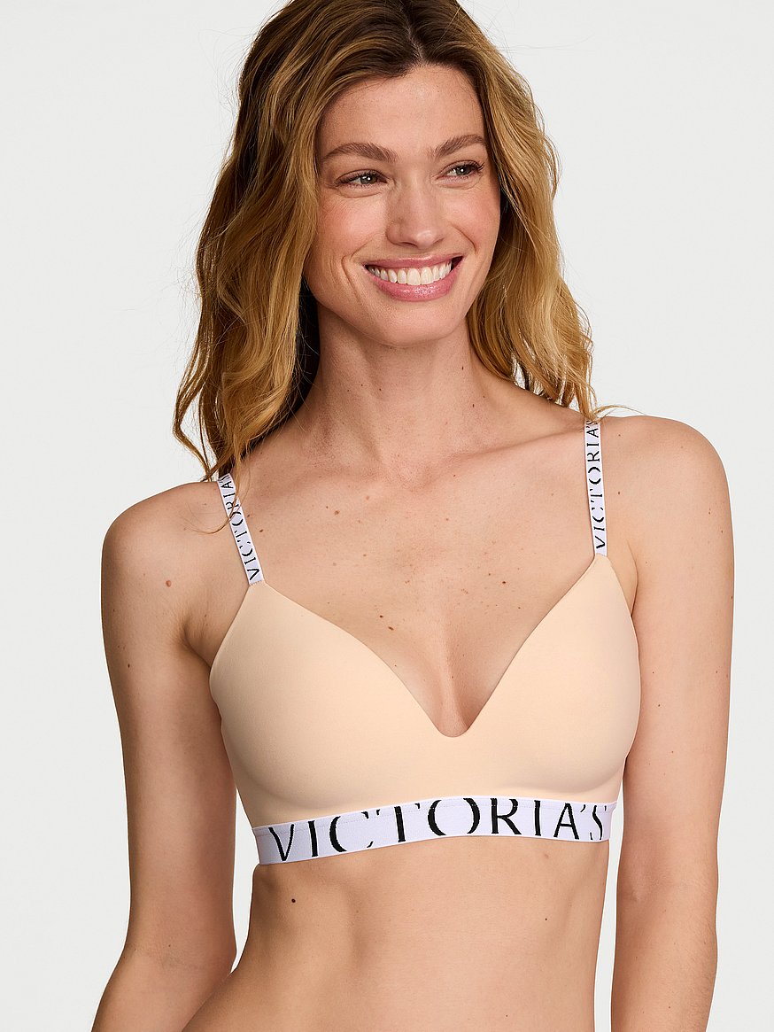 Soutien-gorge Victoria's Secret Beige Transparent - Taille 36C - Sans Doublure Brodé - Occasion Très Bon état
