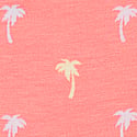 Crazy for Coral Palm Print